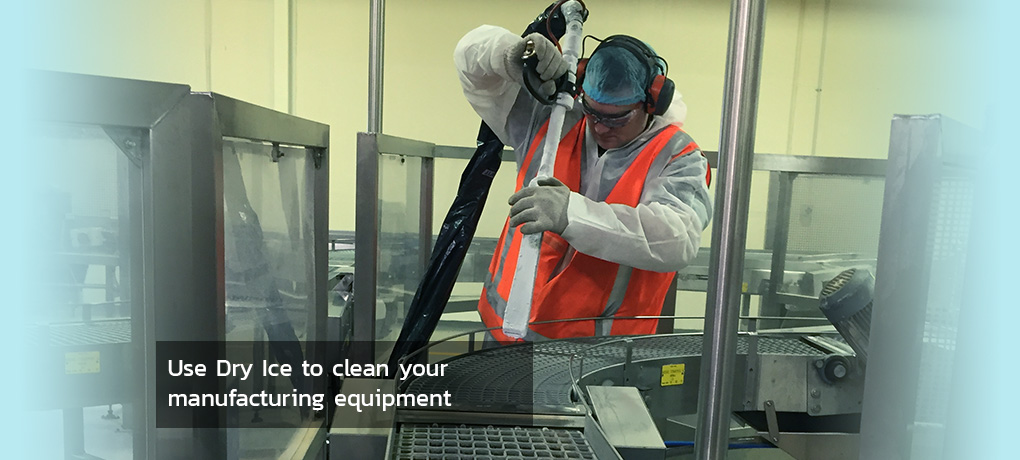 Use Dry Ice to clean your manufacturing equipment